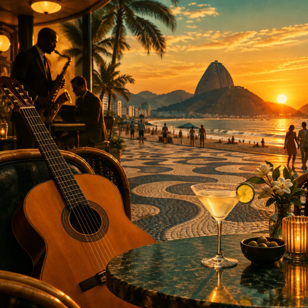 Capa exclusiva da parada Músicas de Bossa Nova: As Mais Tocadas e Famosas no Brasil e Mundo