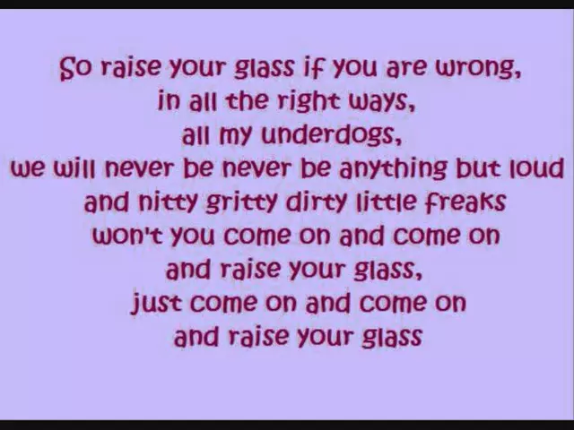Raise your Glass — Pink