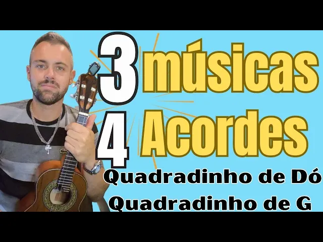 Músicas Fáceis para Cavaquinho Iniciante/ Quadrados de C e G — Projeto Cavaco De Churrasco