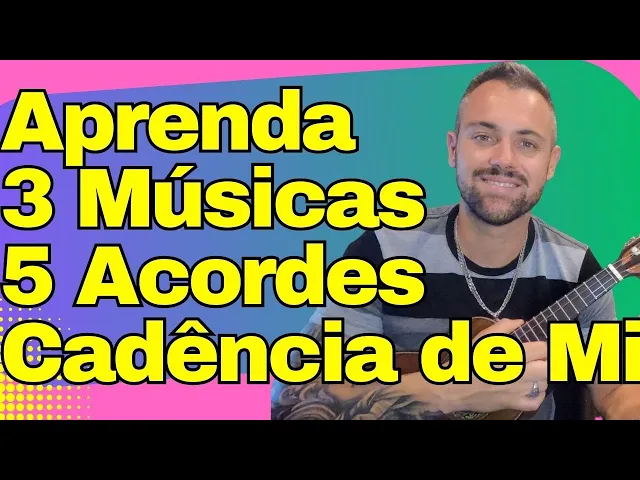 3 Músicas Fáceis Mi Maior pra Cavaquinho Iniciante / 5 Acordes — Projeto Cavaco De Churrasco