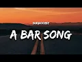 Capa da música A Bar Song "someone pour me up a double shot of whiskey, de Shaboozey