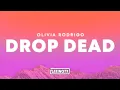 Capa da música drop dead, de Olivia Rodrigo