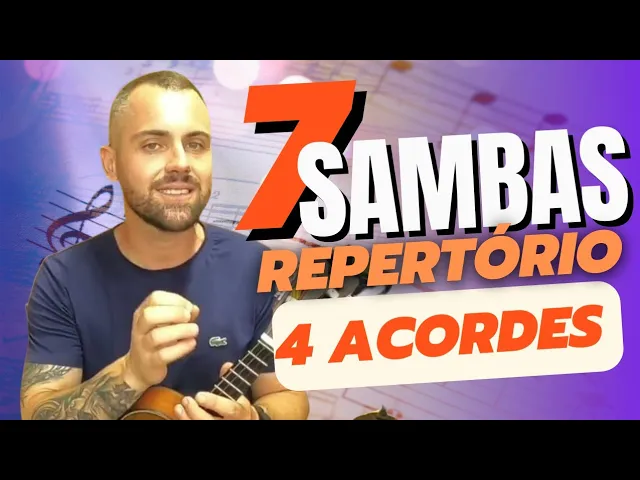 7 Músicas Cavaquinho para iniciante/4 ACORDES/ F D7 Gm C7 — Projeto Cavaco De Churrasco